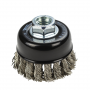 Command PRO Cup Brush, Knotted, Stainless Steel, 2-3/4 in x .020 in x 5/8 in-11