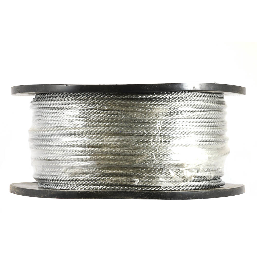 Wire Rope, Aircraft Cable, 1/8 in x 500ft (Sold by the foot)