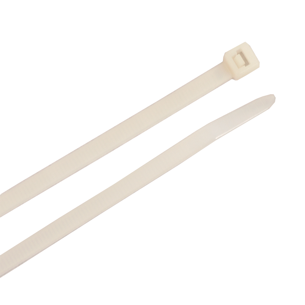 Cable Ties, 12 in Natural Standard Duty, 25-Pack