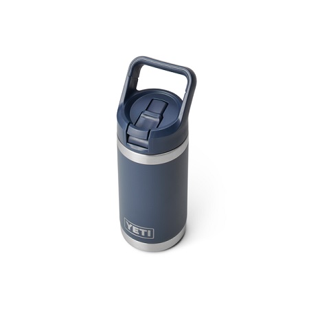 Yeti Rambler Jr. 12 oz Kids Water Bottle with Color-matched Straw Cap - Navy