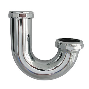 1-1/2 Inch, Chrome Plated Brass, 22 Gauge, J-Bend
