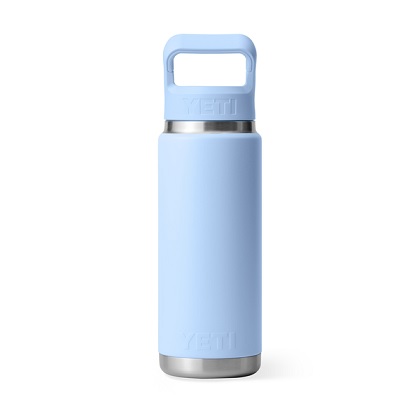 Yeti Rambler 26 oz. Water Bottle with Color-Matched Straw Cap - Big Sky Blue
