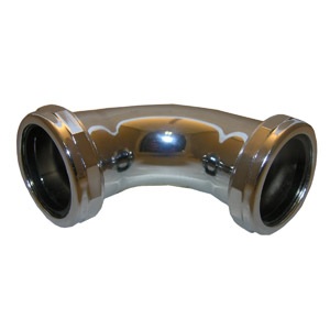 1-1/2 Inch, Chrome Plated Brass, Slip Joint Both Ends, 45 Degree Elbow, With Nuts & Washers