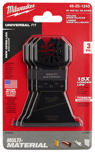 OPEN-LOK 2-1/2" TITANIUM CHARGED Bi-Metal Multi-Material Multi-Tool Blades (3 PK)