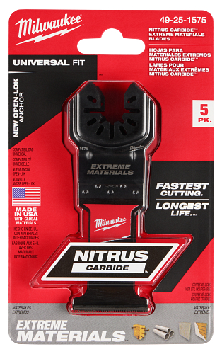 NITRUS Carbide Extreme Materials Universal Fit OPEN-LOK Multi-Tool Blade (5 PK)