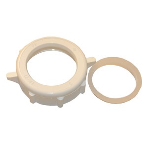 1-1/4 Inch White Plastic Slip Joint Nut With Washer