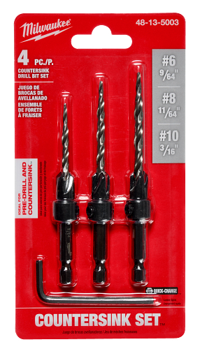 #6/#8/#10 4PC COUNTERSINK&nbsp;BIT SET