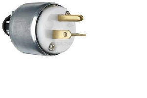 Legrand PS620PACC20 Armored Plug, 2 -Pole, 20 A, 250 V, NEMA: NEMA 6-20P, White