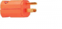 Pass & Seymour PS5965OCC20 Electrical Plug, Straight Blade, 15 A, 125 V, NEMA: NEMA 5-15P, Orange
