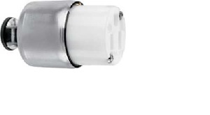 Legrand PS515CACC20 Armored Connector, 2 -Pole, 15 A, 125 V, NEMA: NEMA 5-15R, White