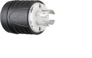 Legrand L1430PCCV3 Locking Connector, 30 A, 125/250 V, NEMA: NEMA L14-30C, Black