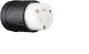 Legrand Turnlok L520CCCV3 Locking Connector, 2 -Pole, 20 A, 125 V, IP20, NEMA: NEMA L5-20R, Black/Wh