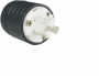 Legrand Turnlok L530PCCV3 Locking Plug, 2 -Pole, 30 A, 125 V, IP20, NEMA: NEMA L5-30P, Black/White