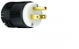 Legrand Camp-Lock PS515PCLBCCV4 Electrical Plug, 15 A, 125 V, NEMA: NEMA 5-15P, Black/White
