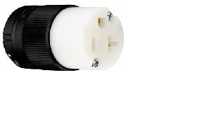 Legrand Camp-Lock PS520CCLBCCV4 Electrical Connector, 2 -Pole, 20 A, 125 V, NEMA: NEMA 5-20R, Black/