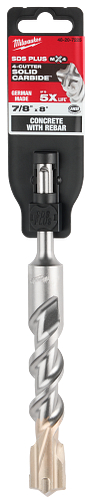 MX4 4-Cutter SDS PLUS Rotary Hammer Drill Bit 7/8"X 6"X 8"
