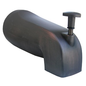 Bathtub Diverter 4 in 1 Fit-All Tub Spout, Rear Mount, 1/2 Inch Or 3/4 Inch Male Iron Pipe, 5/8 Inch