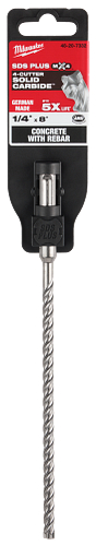 MX4 4-Cutter SDS PLUS Rotary Hammer Drill Bit 1/4"X 6"X 8"