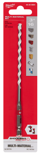 SHOCKWAVE Impact Duty Carbide Multi-Material Drill Bit 3/16"X 4"X 6"