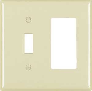 Legrand TradeMaster TP Series TP126-I Wallplate, Decorator, 4.7 in L, 1-Gang, Nylon, Ivory