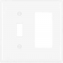Legrand TradeMaster TP Series TP126-W Wallplate, Decorator, 4.7 in L, 1-Gang, Nylon, White