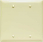 Legrand TP23ICC12 Blank Wallplate, 0.07 in Thick, 2 -Gang, Nylon, Ivory, Box Mounting
