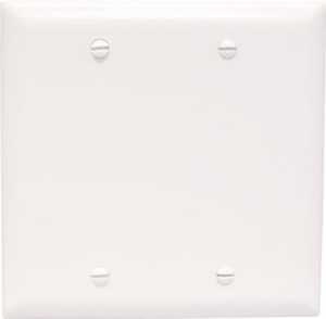 Legrand TradeMaster TP23WCC12 Blank Wallplate, 4-11/16 in L, 4-3/4 in W, 0.07 in Thick, 2 -Gang, Nyl