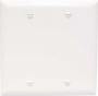 Legrand TradeMaster TP23WCC12 Blank Wallplate, 4-11/16 in L, 4-3/4 in W, 0.07 in Thick, 2 -Gang, Nyl