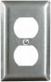 Legrand SS8CC50 Wallplate, Duplex Receptacle, 1-Gang, 302 Stainless Steel, Smooth