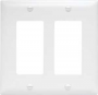 Legrand TradeMaster TP TP262-W Wallplate, 4.687 in L, 4-3/4 in W, 2 -Gang, Nylon, White, Matte
