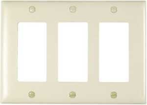 Legrand TradeMaster TP TP263LACC12 Wallplate, 4.7 in L, 3 -Gang, Nylon, Light Almond