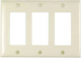 Legrand TradeMaster TP TP263LACC12 Wallplate, 4.7 in L, 3 -Gang, Nylon, Light Almond