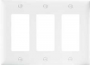 Legrand TradeMaster TP TP263WCC12 Wallplate, 4.7 in L, 3 -Gang, Nylon, White