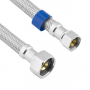Faucet Connector, Hi Pressure Braided Stainless Steel Flex Line, 125 PSI Working Pressure, Max Worki