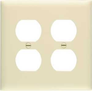 Legrand TradeMaster TP82ICC30 Wallplate, 4-11/16 in L, 4-3/4 in W, Standard, 2 -Gang, Nylon, Ivory, 