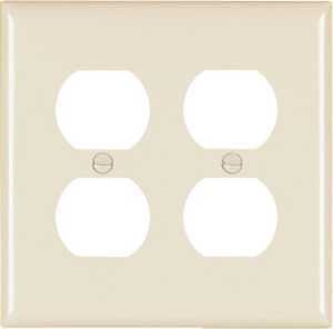 Legrand TradeMaster TP TP82LACC30 Wallplate, 4.6875 in L, 4-3/4 in W, Standard, 2 -Gang, Nylon