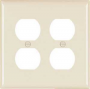 Legrand TradeMaster TP TP82LACC30 Wallplate, 4.6875 in L, 4-3/4 in W, Standard, 2 -Gang, Nylon