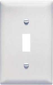 Legrand TradeMaster TPJ1WCC70 Wallplate, 3-5/16 in L, 5.062 in W, 1 -Gang, Nylon, White
