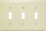 Legrand TradeMaster TP TP3-I Wallplate, 4-11/16 in L, 6.563 in W, 3 -Gang, Nylon, Ivory