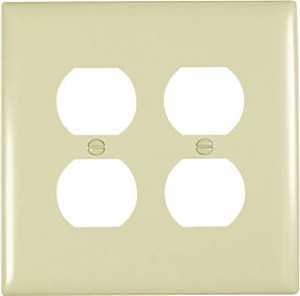 Legrand TradeMaster TPJ82ICC10 Outlet Wallplate, Jumbo, 1 -Gang, Nylon, Ivory
