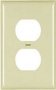 Legrand TPJ8ICC70 Outlet Wallplate, 3-3/4 in L, 3-1/2 in W, 1 -Gang, Nylon, Ivory