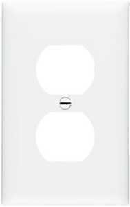 Legrand TradeMaster TPJ TPJ8WCC70 Wallplate, 4.9 in L, Jumbo, 1 -Gang, Nylon, White