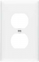 Legrand TradeMaster TPJ TPJ8WCC70 Wallplate, 4.9 in L, Jumbo, 1 -Gang, Nylon, White