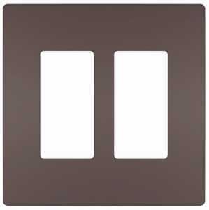 Screwless Wall Plate 2 Gang 2 Deco Dark Brown