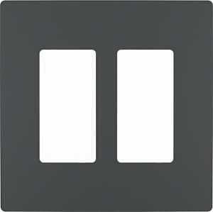 Legrand radiant RWP262GCC6 Switch Wallplate, 4.94 in L, 4.96 in W, 2 -Gang, Polycarbonate, Graphite,