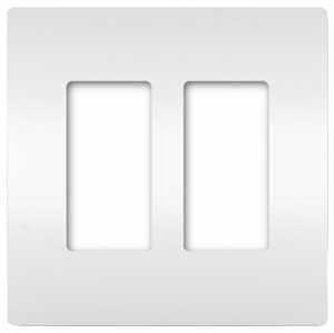 Legrand radiant RWP262WCC6 Wallplate, 4.94 in L, 4.96 in W, 2 -Gang, Polycarbonate, White