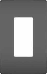 Legrand RWP26BKCC6 Switch Wallplate, 3.15 in W, 1 -Gang, Polycarbonate, Black, Satin