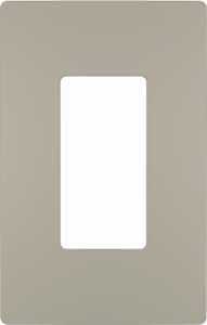 Legrand radiant RWP26NICC6 Wallplate, 4.94 in L, 3.15 in W, 1 -Gang, Polycarbonate, Silver, Nickel