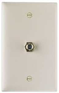 On-Q TPCATVLACC12 Wallplate and Strap, 1 -Gang, Steel, Light Almond, Nickel Plated