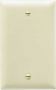 Legrand TP13ICC30 Blank Wallplate, 4.68 in L, 2.93 in W, 0.07 in Thick, 1 -Gang, Nylon, Ivory